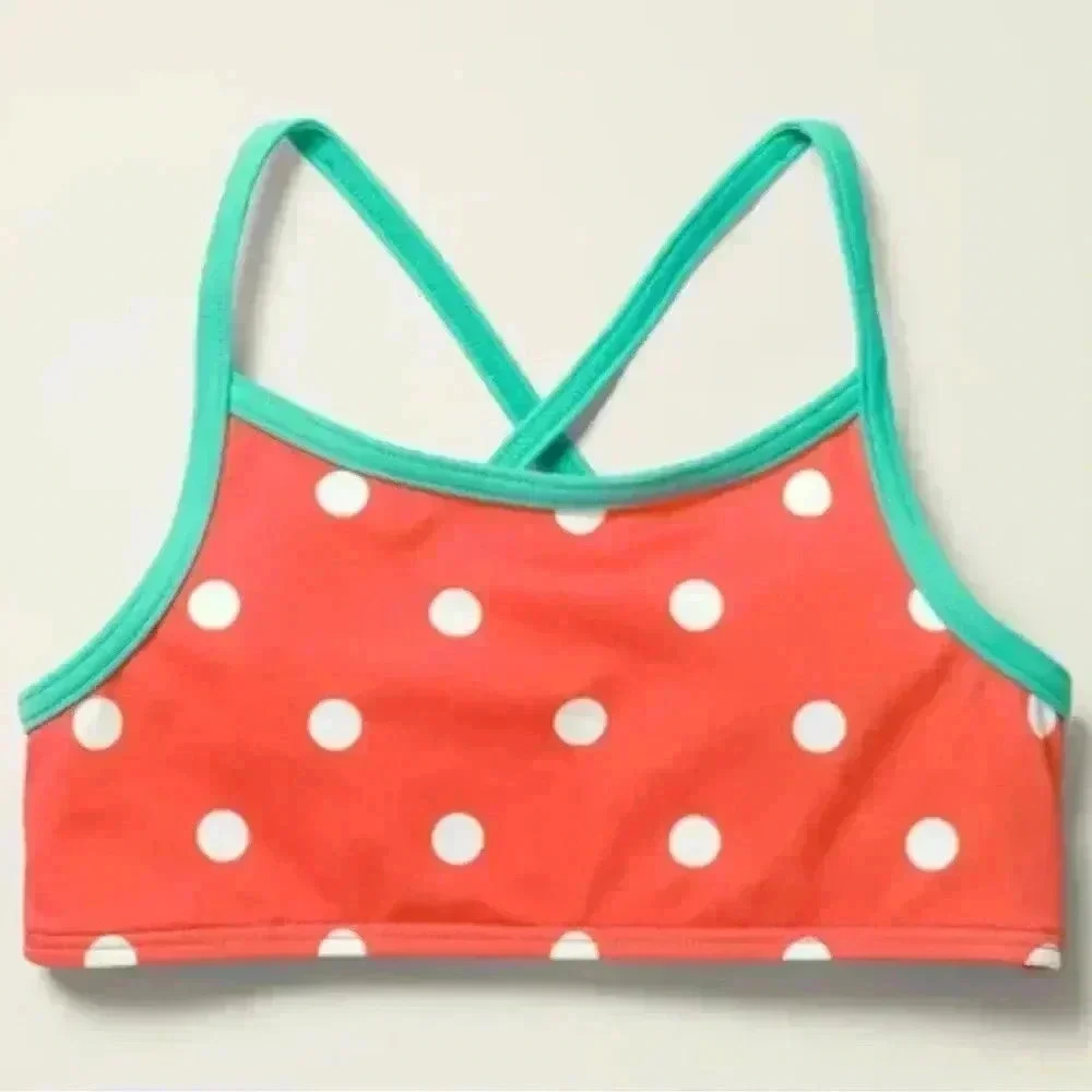 Mini Boden Watermelon Polka Dot Bikini 6-7yr Top NWT